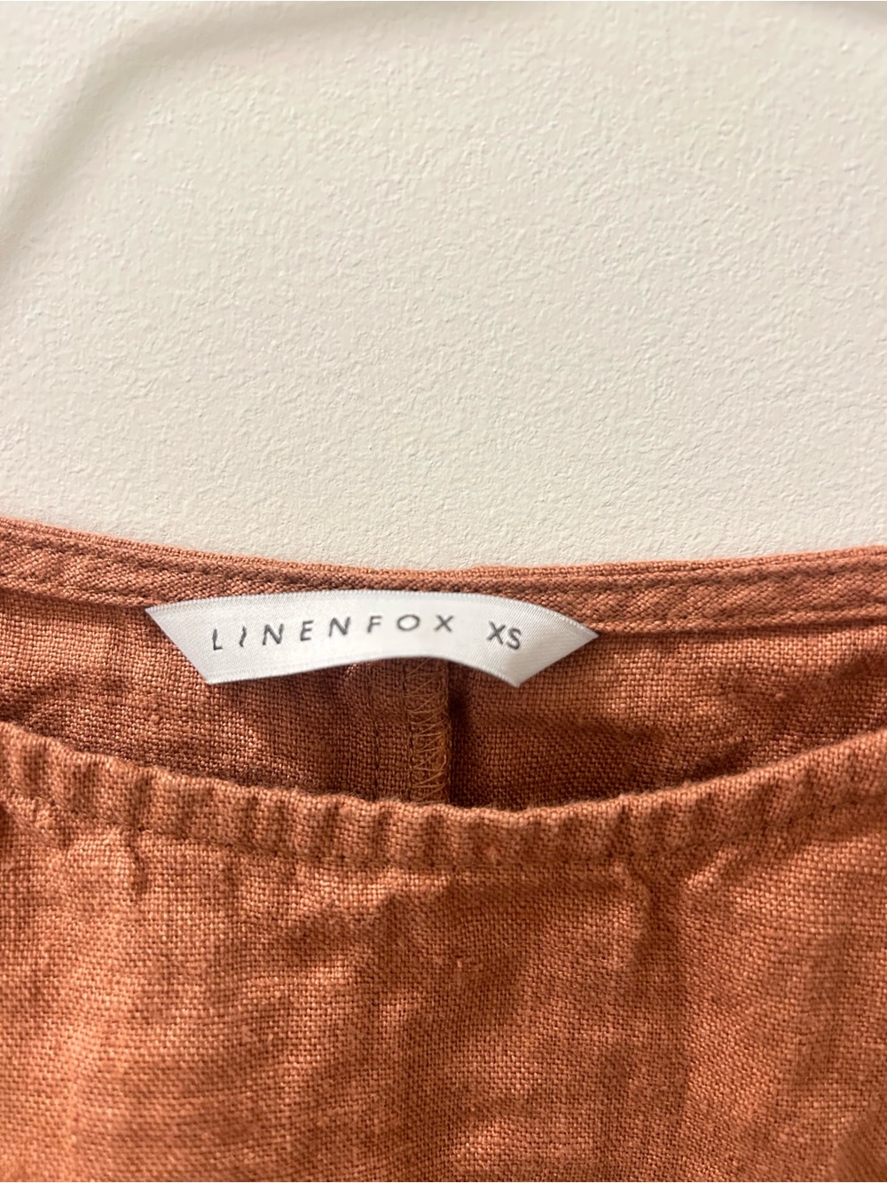Linenfox Short Sleeve Boxy Tee in Rust - Picture 3 of 4